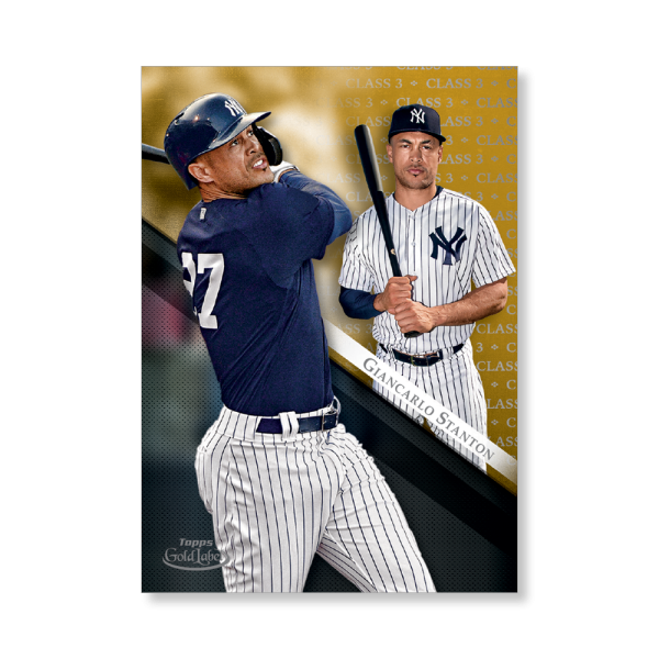 Giancarlo Stanton 2019 Topps Gold Label Baseball Poster Gold Ed. # to 1- artbble-pos-19tglb-1441-gold-s