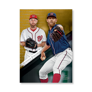 Stephen Strasburg 2019 Topps Gold Label Baseball Poster Gold Ed. # to 1- artbble-pos-19tglb-1465-gold-s