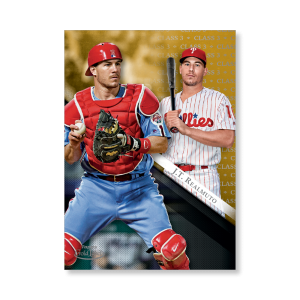 J.T. Realmuto 2019 Topps Gold Label Baseball Poster Gold Ed. # to 1- artbble-pos-19tglb-1469-gold-s