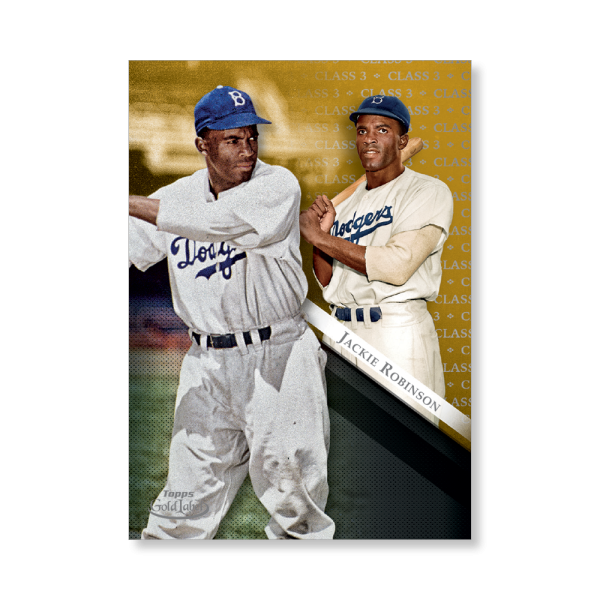 Jackie Robinson 2019 Topps Gold Label Baseball Poster Gold Ed. # to 1- artbble-pos-19tglb-1478-gold-s