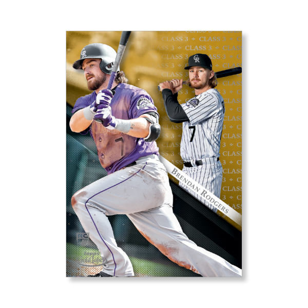 Brendan Rodgers 2019 Topps Gold Label Baseball Poster Gold Ed. # to 1- artbble-pos-19tglb-1504-gold-s