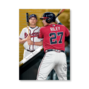 Austin Riley 2019 Topps Gold Label Baseball Poster Gold Ed. # to 1- artbble-pos-19tglb-1511-gold-s