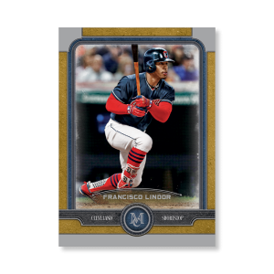 Francisco Lindor Topps Museum Baseball Base Cards Poster Gold Ed. # to 1- artbble-pos-19tmbb-1001-gold-s