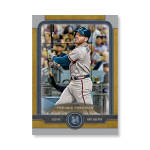Freddie Freeman Topps Museum Baseball Base Cards Poster Gold Ed. # to 1- artbble-pos-19tmbb-1007-gold-s