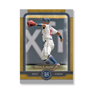 Ronald Acuña Jr. Topps Museum Baseball Base Cards Poster Gold Ed. # to 1- artbble-pos-19tmbb-1009-gold-s