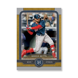 Mookie Betts Topps Museum Baseball Base Cards Poster Gold Ed. # to 1- artbble-pos-19tmbb-1010-gold-s