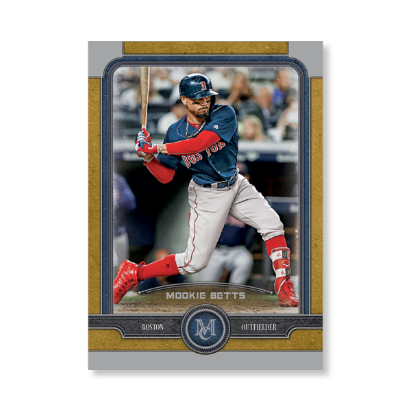 Mookie Betts Topps Museum Baseball Base Cards Poster Gold Ed. # to 1- artbble-pos-19tmbb-1010-gold-s