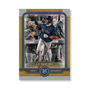 J.D. Martinez Topps Museum Baseball Base Cards Poster Gold Ed. # to 1- artbble-pos-19tmbb-1013-gold-s