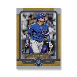 Javier Baez Topps Museum Baseball Base Cards Poster Gold Ed. # to 1- artbble-pos-19tmbb-1016-gold-s