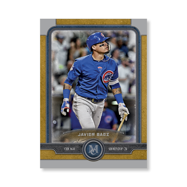 Javier Baez Topps Museum Baseball Base Cards Poster Gold Ed. # to 1- artbble-pos-19tmbb-1016-gold-s