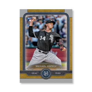 Michael Kopech Topps Museum Baseball Base Cards Poster Gold Ed. # to 1- artbble-pos-19tmbb-1017-gold-s