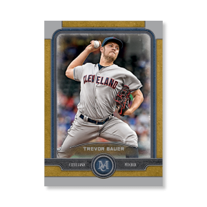 Trevor Bauer Topps Museum Baseball Base Cards Poster Gold Ed. # to 1- artbble-pos-19tmbb-1020-gold-s