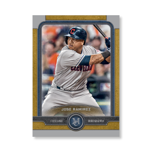 Jose Ramirez Topps Museum Baseball Base Cards Poster Gold Ed. # to 1- artbble-pos-19tmbb-1021-gold-s
