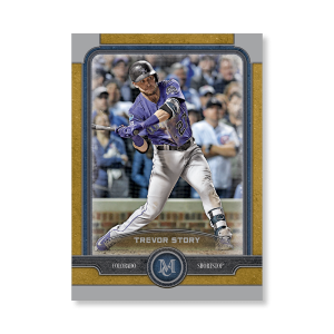 Trevor Story Topps Museum Baseball Base Cards Poster Gold Ed. # to 1- artbble-pos-19tmbb-1024-gold-s