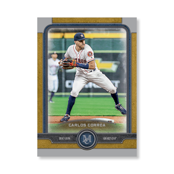 Carlos Correa Topps Museum Baseball Base Cards Poster Gold Ed. # to 1- artbble-pos-19tmbb-1027-gold-s