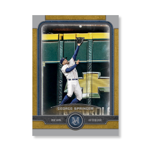 George Springer Topps Museum Baseball Base Cards Poster Gold Ed. # to 1- artbble-pos-19tmbb-1029-gold-s