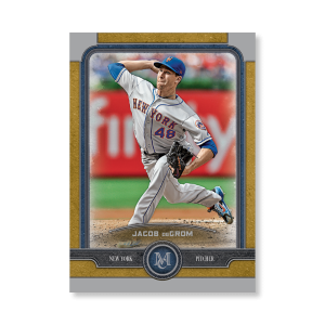 Jacob deGrom Topps Museum Baseball Base Cards Poster Gold Ed. # to 1- artbble-pos-19tmbb-1039-gold-s