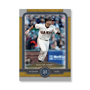 Buster Posey Topps Museum Baseball Base Cards Poster Gold Ed. # to 1- artbble-pos-19tmbb-1054-gold-s