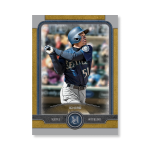 Ichiro Topps Museum Baseball Base Cards Poster Gold Ed. # to 1- artbble-pos-19tmbb-1055-gold-s