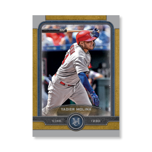 Yadier Molina Topps Museum Baseball Base Cards Poster Gold Ed. # to 1- artbble-pos-19tmbb-1058-gold-s