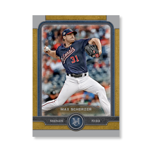 Max Scherzer Topps Museum Baseball Base Cards Poster Gold Ed. # to 1- artbble-pos-19tmbb-1063-gold-s
