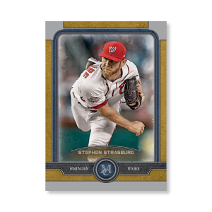 Stephen Strasburg Topps Museum Baseball Base Cards Poster Gold Ed. # to 1- artbble-pos-19tmbb-1065-gold-s