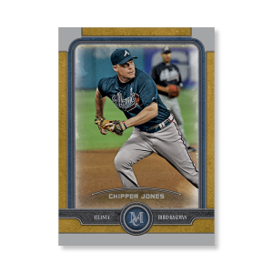 Chipper Jones Topps Museum Baseball Base Cards Poster Gold Ed. # to 1- artbble-pos-19tmbb-1073-gold-s