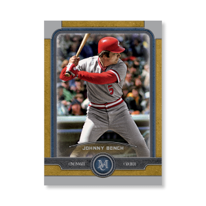 Johnny Bench Topps Museum Baseball Base Cards Poster Gold Ed. # to 1- artbble-pos-19tmbb-1082-gold-s
