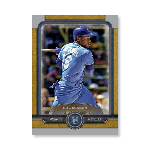 Bo Jackson Topps Museum Baseball Base Cards Poster Gold Ed. # to 1- artbble-pos-19tmbb-1085-gold-s