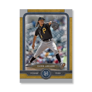 Chris Archer Topps Museum Baseball Base Cards Poster Gold Ed. # to 1- artbble-pos-19tmbb-1095-gold-s