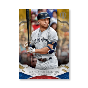 Giancarlo Stanton 2019 Topps Tribute Base Cards Poster Gold Ed. # to 1- artbble-pos-19ttri-1020-gold-s