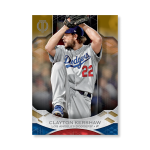 Clayton Kershaw 2019 Topps Tribute Base Cards Poster Gold Ed. # to 1- artbble-pos-19ttri-1022-gold-s