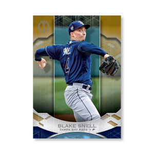 Blake Snell 2019 Topps Tribute Base Cards Poster Gold Ed. # to 1- artbble-pos-19ttri-1024-gold-s