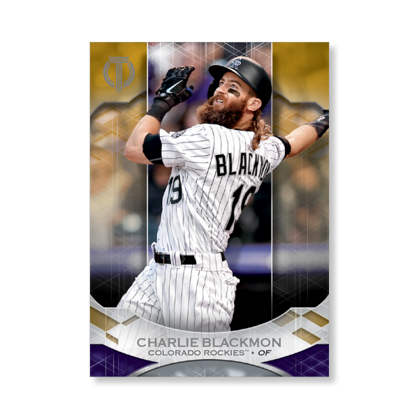Charlie Blackmon 2019 Topps Tribute Base Cards Poster Gold Ed. # to 1- artbble-pos-19ttri-1027-gold-s