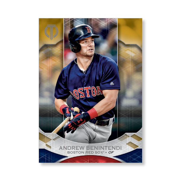 Andrew Benintendi 2019 Topps Tribute Base Cards Poster Gold Ed. # to 1- artbble-pos-19ttri-1032-gold-s