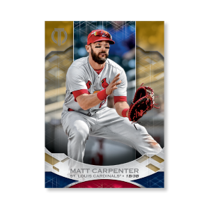 Matt Carpenter 2019 Topps Tribute Base Cards Poster Gold Ed. # to 1- artbble-pos-19ttri-1033-gold-s