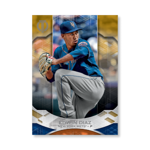 Edwin Diaz 2019 Topps Tribute Base Cards Poster Gold Ed. # to 1- artbble-pos-19ttri-1041-gold-s