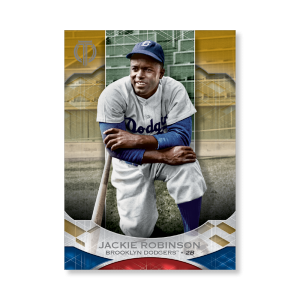 Jackie Robinson 2019 Topps Tribute Base Cards Poster Gold Ed. # to 1- artbble-pos-19ttri-1051-gold-s