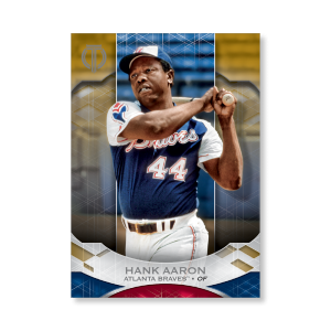 Hank Aaron 2019 Topps Tribute Base Cards Poster Gold Ed. # to 1- artbble-pos-19ttri-1057-gold-s