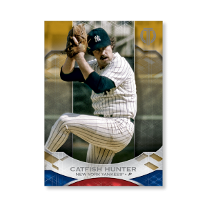 Catfish Hunter 2019 Topps Tribute Base Cards Poster Gold Ed. # to 1- artbble-pos-19ttri-1060-gold-s