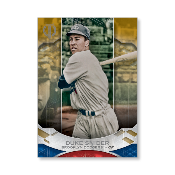 Duke Snider 2019 Topps Tribute Base Cards Poster Gold Ed. # to 1- artbble-pos-19ttri-1061-gold-s