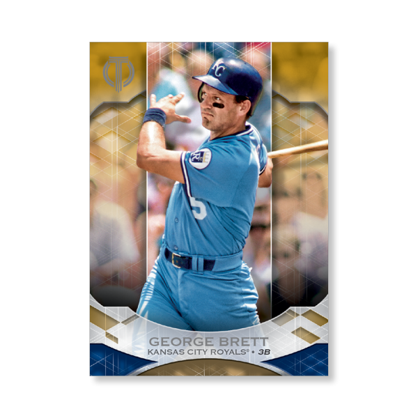 George Brett 2019 Topps Tribute Base Cards Poster Gold Ed. # to 1- artbble-pos-19ttri-1066-gold-s