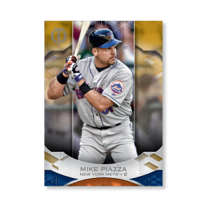 Mike Piazza 2019 Topps Tribute Base Cards Poster Gold Ed. # to 1- artbble-pos-19ttri-1077-gold-s