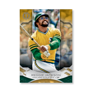 Reggie Jackson 2019 Topps Tribute Base Cards Poster Gold Ed. # to 1- artbble-pos-19ttri-1083-gold-s