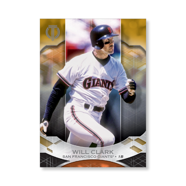 Will Clark 2019 Topps Tribute Base Cards Poster Gold Ed. # to 1- artbble-pos-19ttri-1089-gold-s