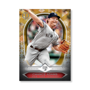 Chance Adams 2019 Topps Tribute 2019 Rookies Poster Gold Ed. # to 1- artbble-pos-19ttri-1102-gold-s
