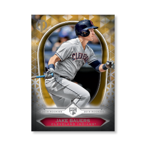 Jake Bauers 2019 Topps Tribute 2019 Rookies Poster Gold Ed. # to 1- artbble-pos-19ttri-1103-gold-s