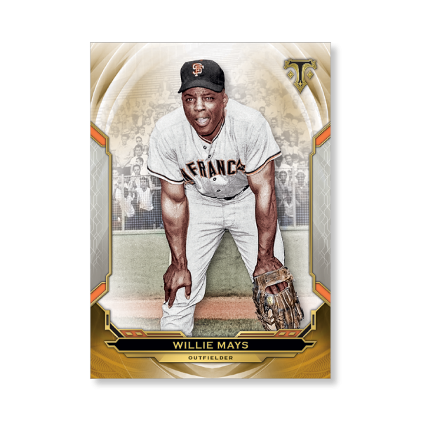Willie Mays 2019 Triple Threads Base Card Poster Gold Ed. # to 1- artbble-pos-19tttb-1003-gold-s