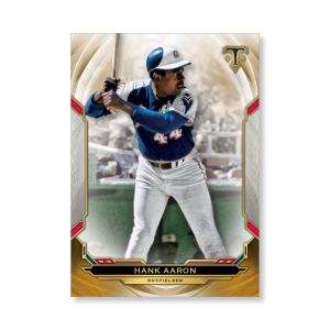 Hank Aaron 2019 Triple Threads Base Card Poster Gold Ed. # to 1- artbble-pos-19tttb-1012-gold-s