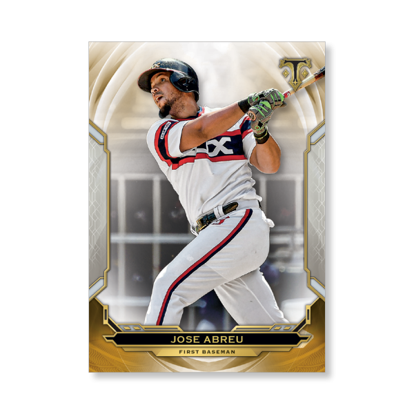 Jose Abreu 2019 Triple Threads Base Card Poster Gold Ed. # to 1- artbble-pos-19tttb-1015-gold-s